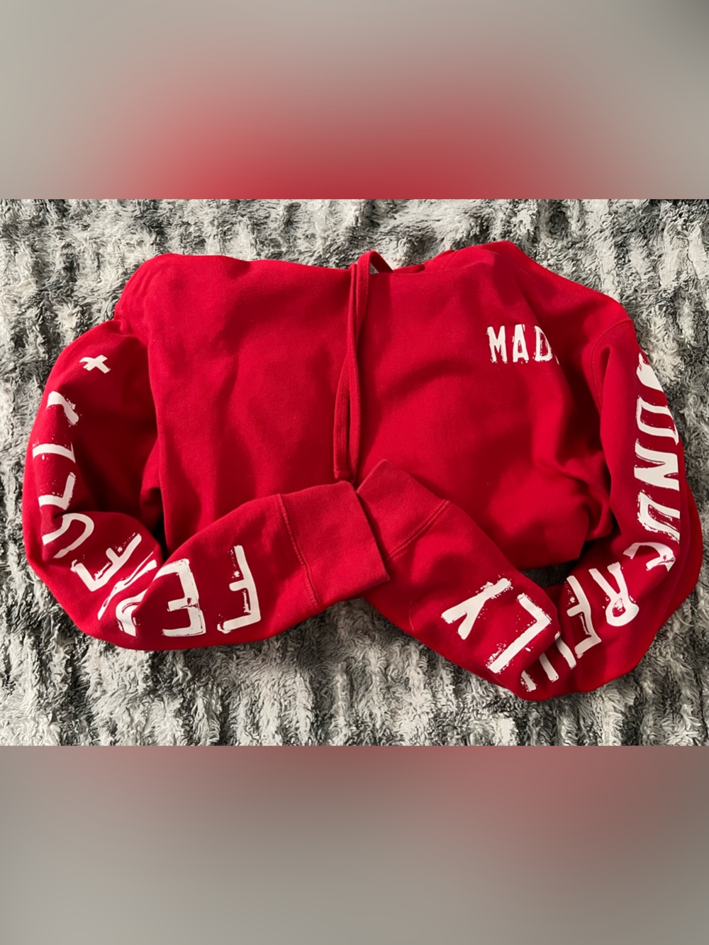 Red Graphic Hoodie Sweatshirt - Brand Unknown